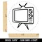 Retro TV Television Rubber Stamp for Stamping Crafting Planners